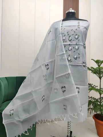 Premium Kota Doria Hand Brush Paint Unstitch Dress Material