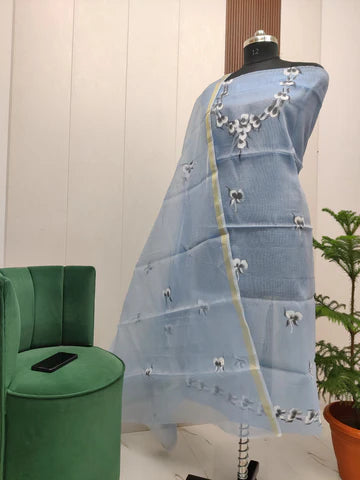 Premium Kota Doria Hand Brush Paint Unstitch Dress Material